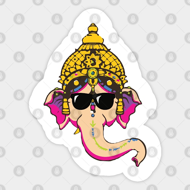 Hip Ganesha Sticker by jverdi28